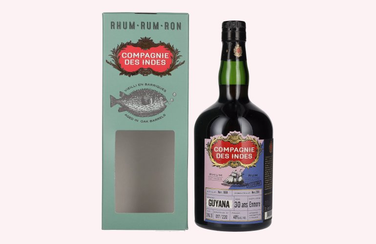 Compagnie des Indes GUYANA Single Cask Rum 30 ans 48% Vol. 0,7l in Geschenkbox