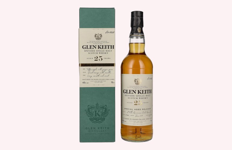 Glen Keith 25 Years Old Speyside Single Malt 43% Vol. 0,7l in Geschenkbox