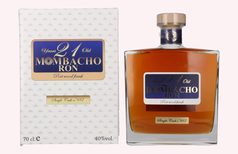 Mombacho Ron 21 Years Old Port Wood Finish 40% Vol. 0,7l in Giftbox