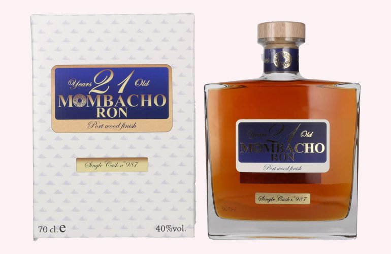 Mombacho Ron 21 Years Old Port Wood Finish 40% Vol. 0,7l in Geschenkbox