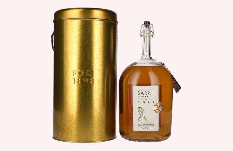 Poli Grappa Sarpa Oro di Poli 40% Vol. 3l in Geschenkbox