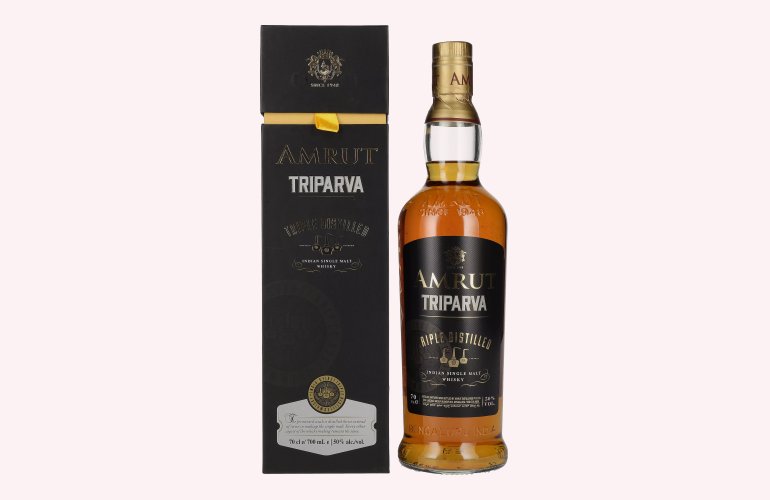 Amrut TRIPARVA Triple Distilled Indian Single Malt Whisky 50% Vol. 0,7l in Geschenkbox