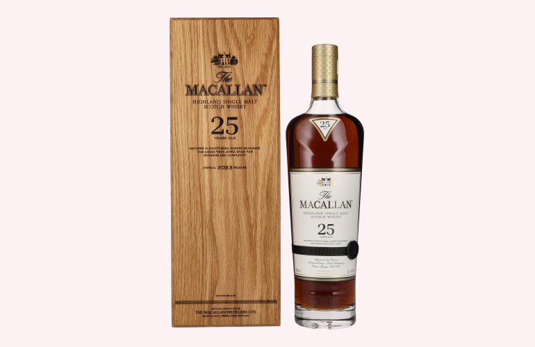The Macallan 25 Years Old SHERRY OAK 2023 43% Vol. 0,7l in Holzkiste