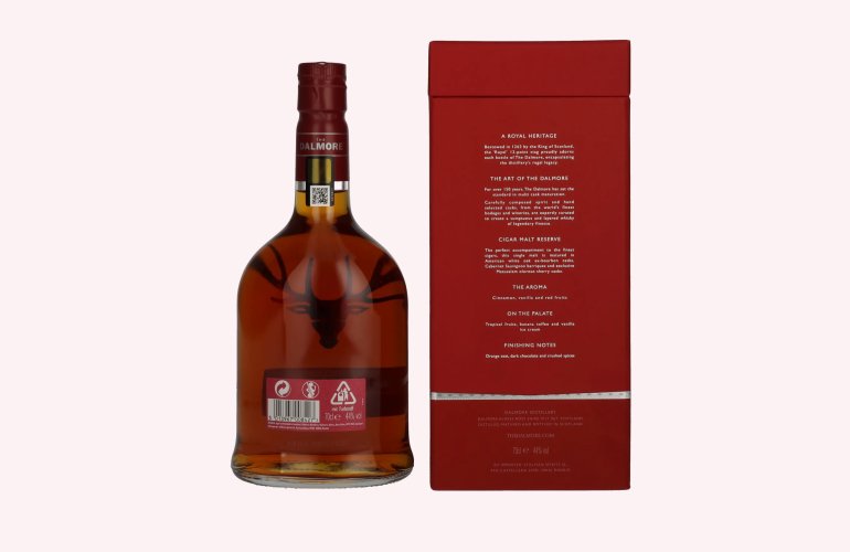 The Dalmore CIGAR MALT Reserve Highland Single Malt Scotch Whisky 44% Vol. 0,7l in geschenkverpakking