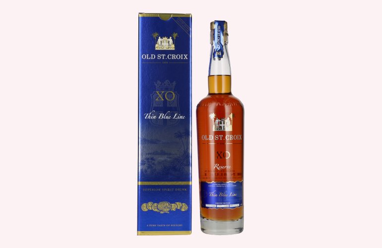 Old St. Croix A.H. Riise X.O. THE THIN BLUE LINE Spirit Drink 40% Vol. 0,7l in Geschenkbox