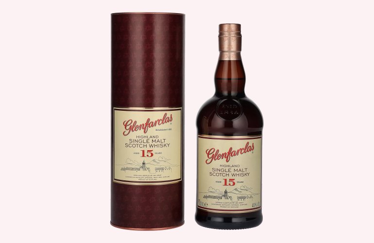 Glenfarclas 15 Years Old Highland Single Malt Scotch Whisky 46% Vol. 0,7l in Giftbox