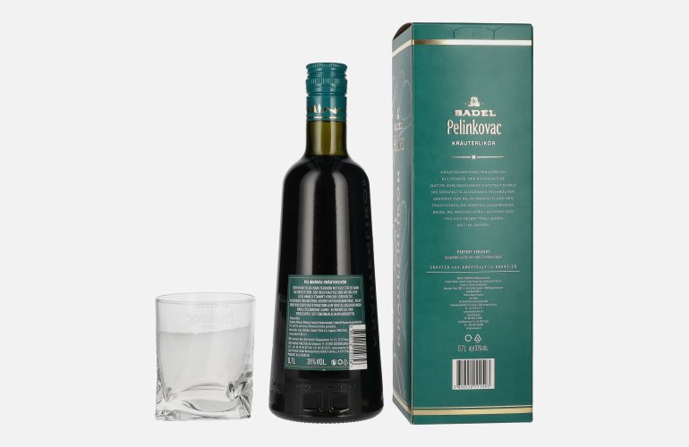 Badel Pelinkovac GORKI 31% Vol. 0,7l in Giftbox with glass