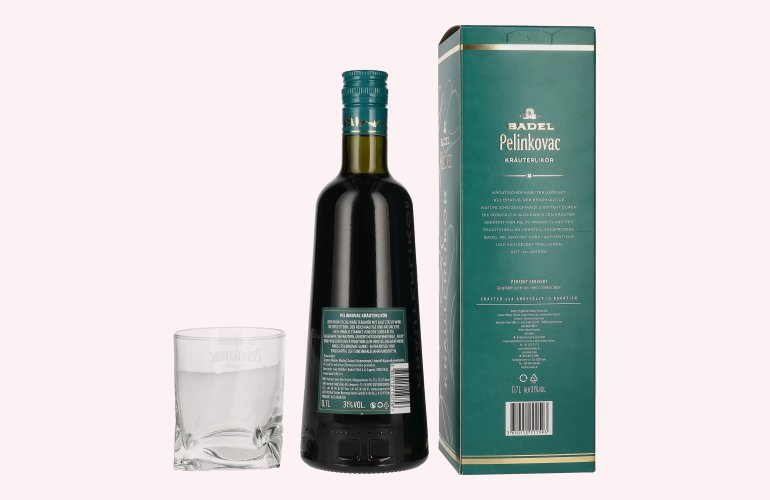 Badel Pelinkovac GORKI 31% Vol. 0,7l in geschenkverpakking met Glas