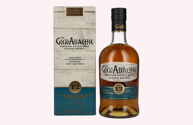 The GlenAllachie 12 Years Old SAUTERNES WINE CASK FINISH Limited Edition 48% Vol. 0,7l in Giftbox