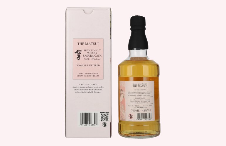 Matsui Whisky THE MATSUI Single Malt Japanese Whisky SAKURA CASK 43% Vol. 0,7l en boîte cadeau