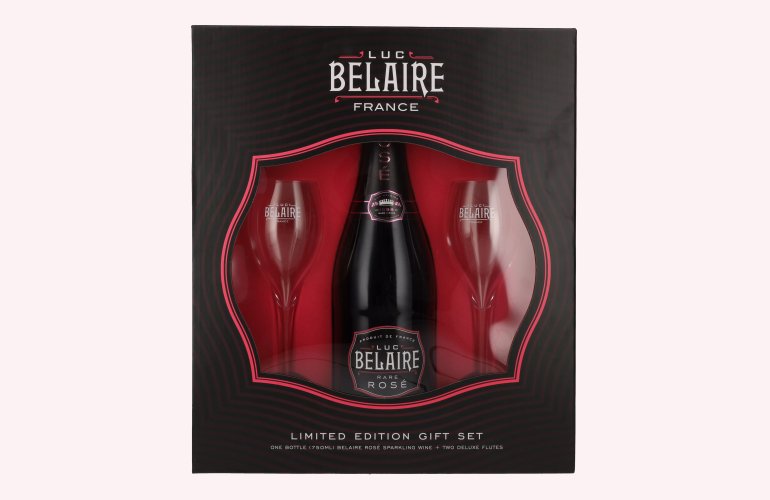 Luc Belaire Rare Rosé 12,5% Vol. 0,75l in Giftbox with 2 glasses