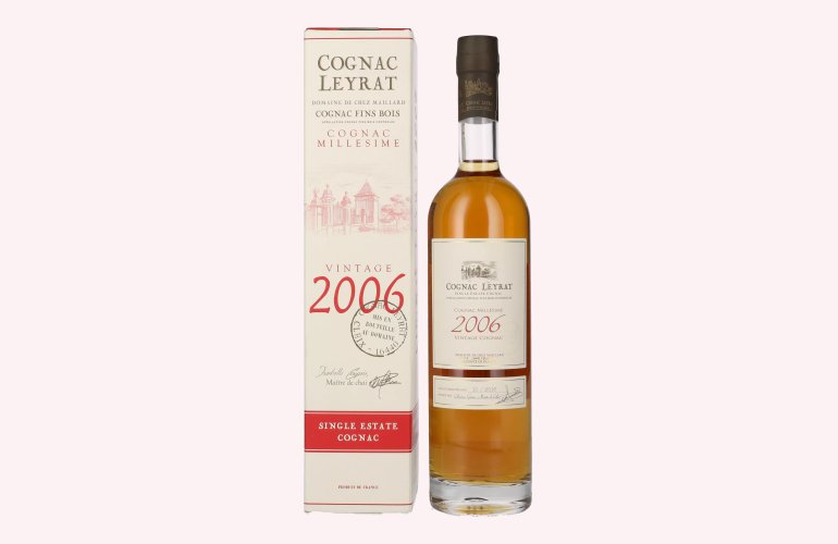 Cognac Leyrat Single Estate Cognac Vintage 2006 41,8% Vol. 0,5l in Geschenkbox