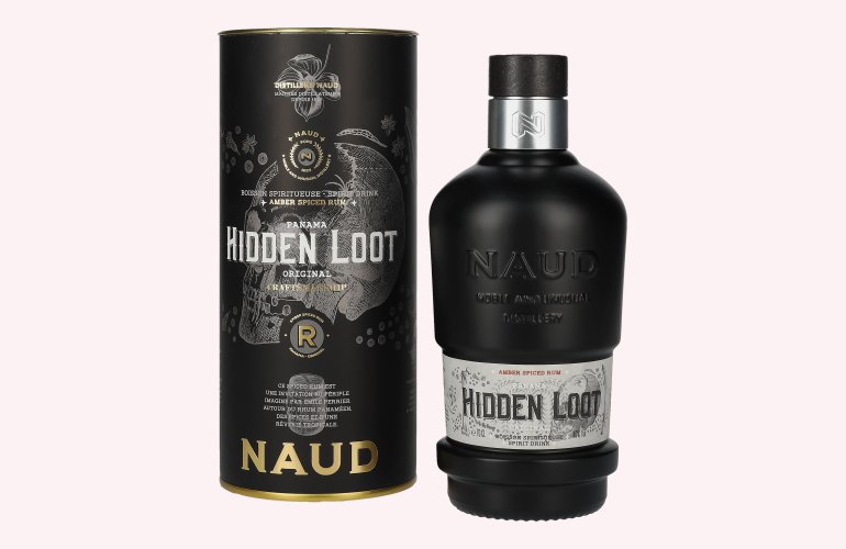 Naud HIDDEN LOOT Amber Spiced Rum 40% Vol. 0,7l in geschenkverpakking