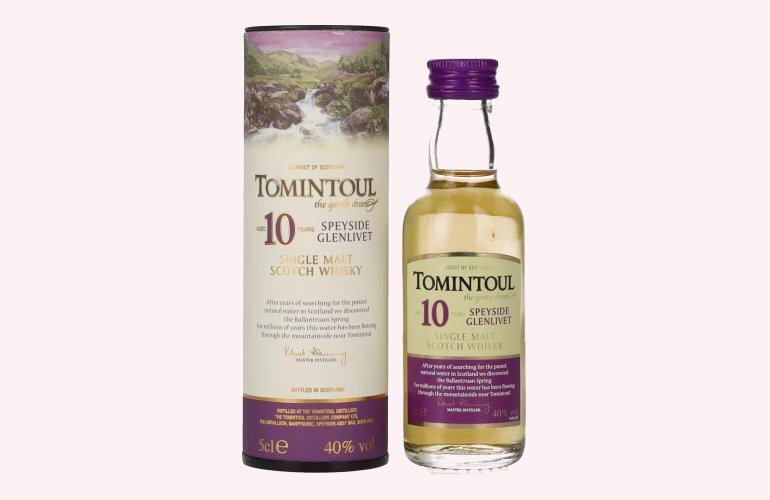Tomintoul 10 Years Old Single Malt Scotch Whisky 40% Vol. 0,05l in Geschenkbox