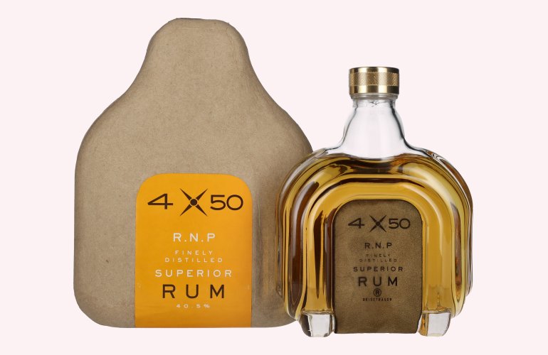 4X50 R.N.P. Finely Distilled Superior Rum 40,5% Vol. 0,7l in Giftbox