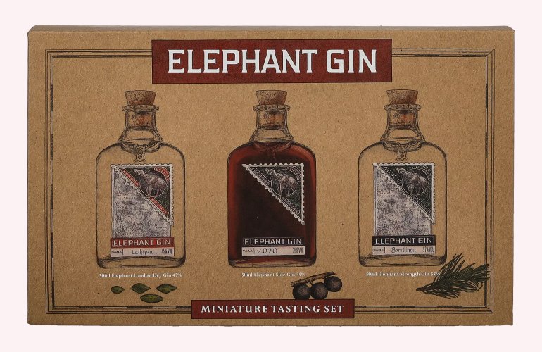 Elephant Gin Miniature Sample Set 45,7% Vol. 3x0,05l