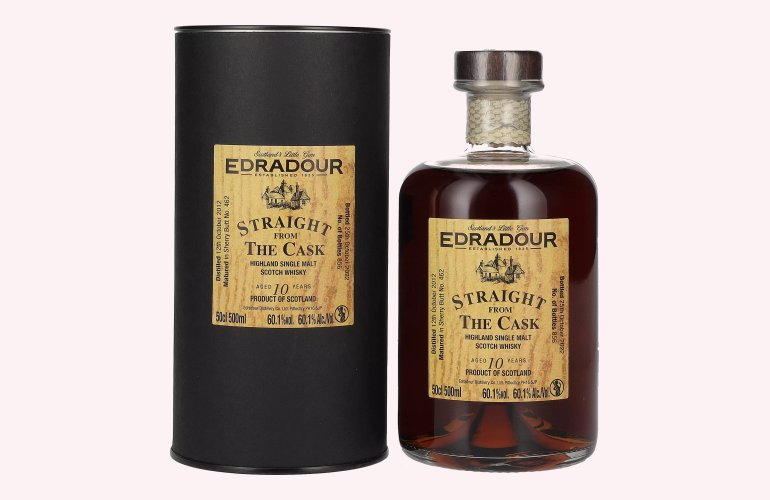 Edradour SFTC 10 Years Old Sherry Butt 2012 60,1% Vol. 0,5l in Geschenkbox