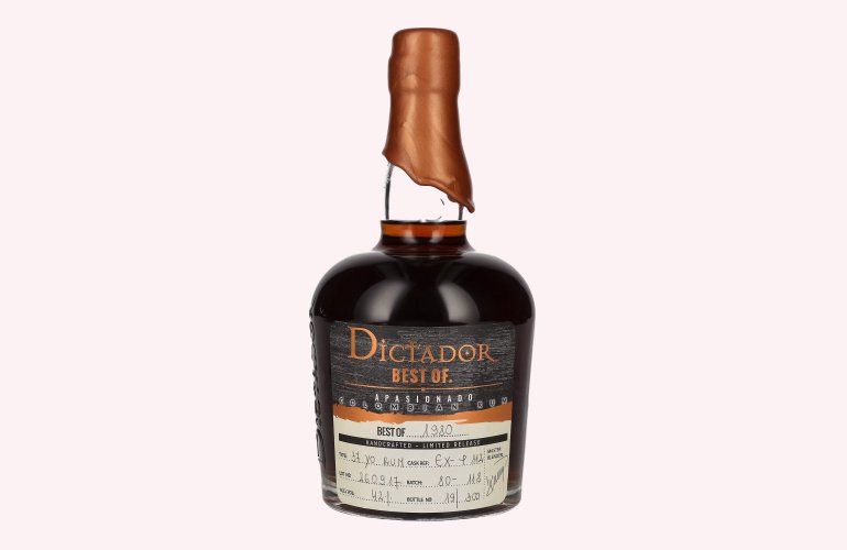 Dictador BEST OF 1980 APASIONADO Colombian Rum 37YO/260917/EX-P112 42% Vol. 0,7l