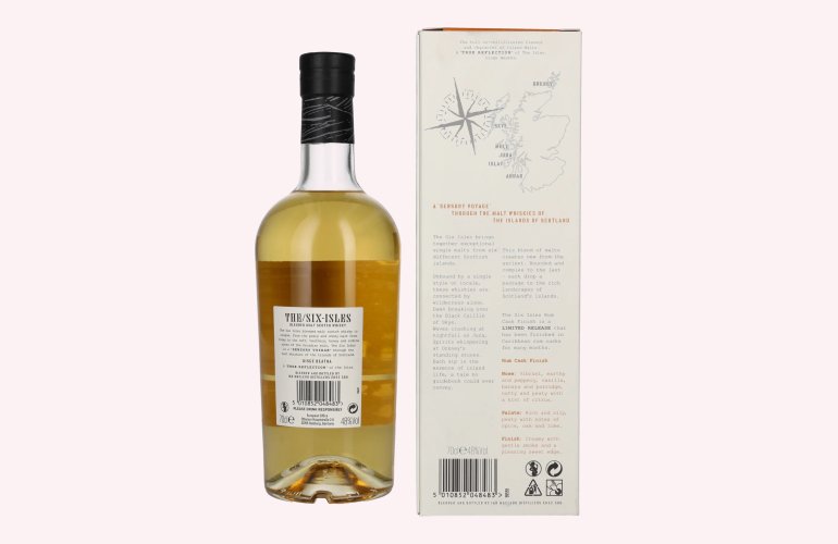 The Six Isles Blended Malt Scotch Whisky RUM CASK FINISH Limited Release 48% Vol. 0,7l in geschenkverpakking