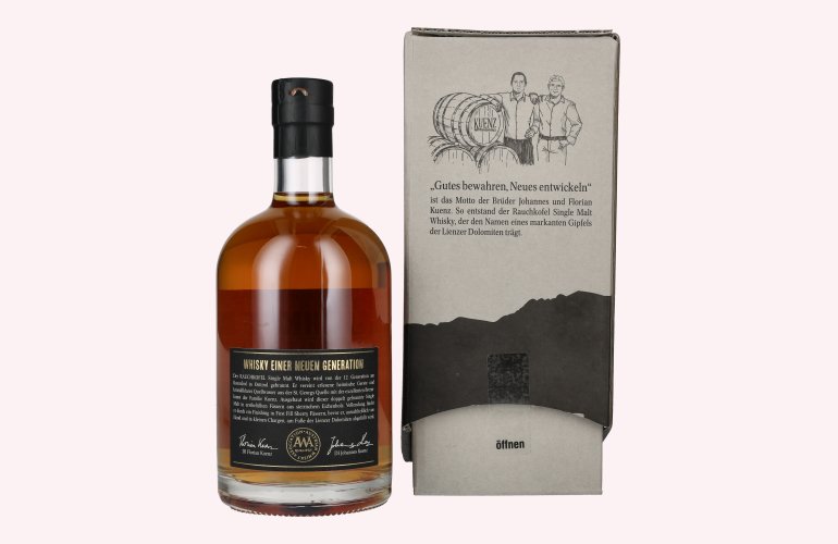 Kuenz Naturbrennerei Rauchkofel Single Malt Whisky Sherry Cask Finished 43% Vol. 0,5l in Geschenkbox