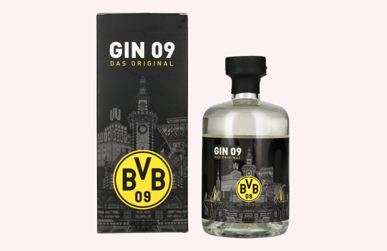 BVB Gin 09 Das Original 43% Vol. 0,5l in geschenkverpakking