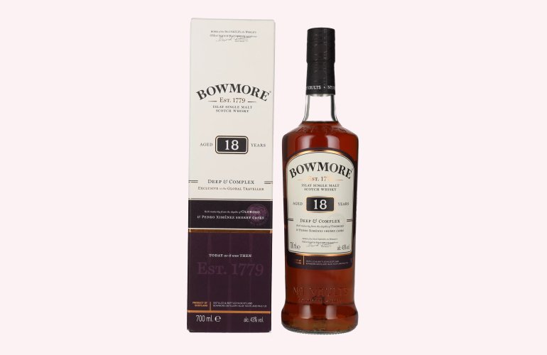 Bowmore 18 Years Old DEEP & COMPLEX Travel Exclusive 43% Vol. 0,7l in Geschenkbox