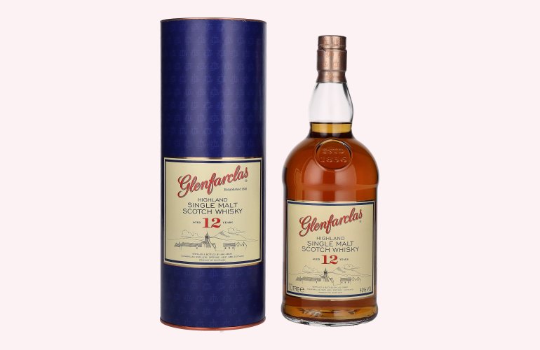 Glenfarclas 12 Years Old Highland Single Malt Scotch Whisky 43% Vol. 1l in Giftbox