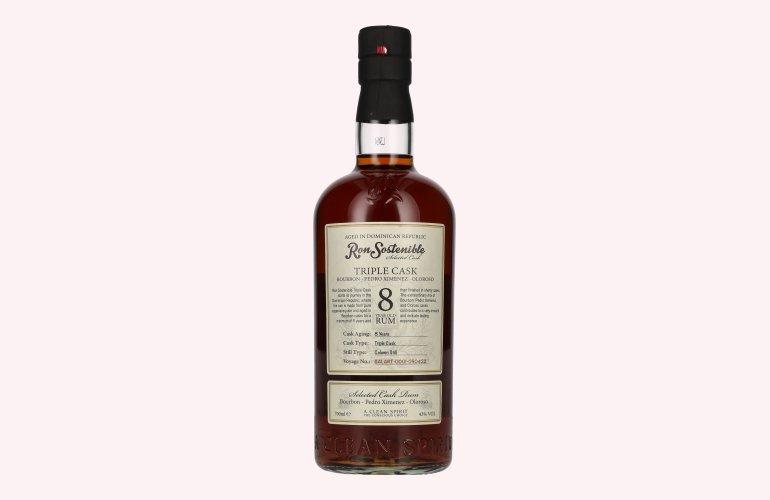 Ron Sostenible 8 Years Old Triple Cask Rum 43% Vol. 0,7l
