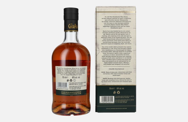 The GlenAllachie 9 Years Old DOURO VALLEY WINE CASK FINISH Limited Edition 48% Vol. 0,7l in Geschenkbox