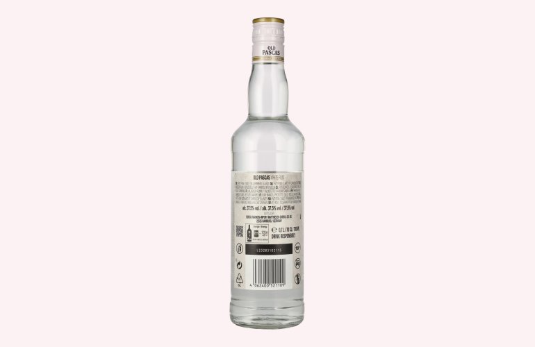 Old Pascas Caribbean White Rum 37,5% Vol. 0,7l