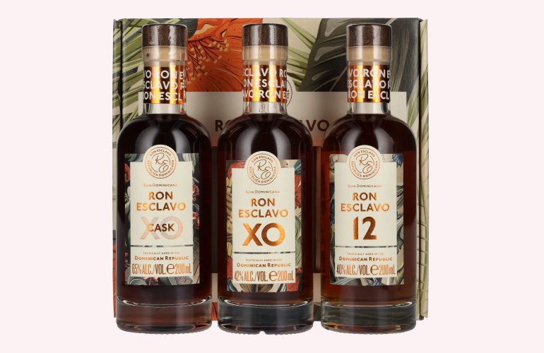 Ron Esclavo Giftbox 49% Vol. 3x0,2l en boîte cadeau