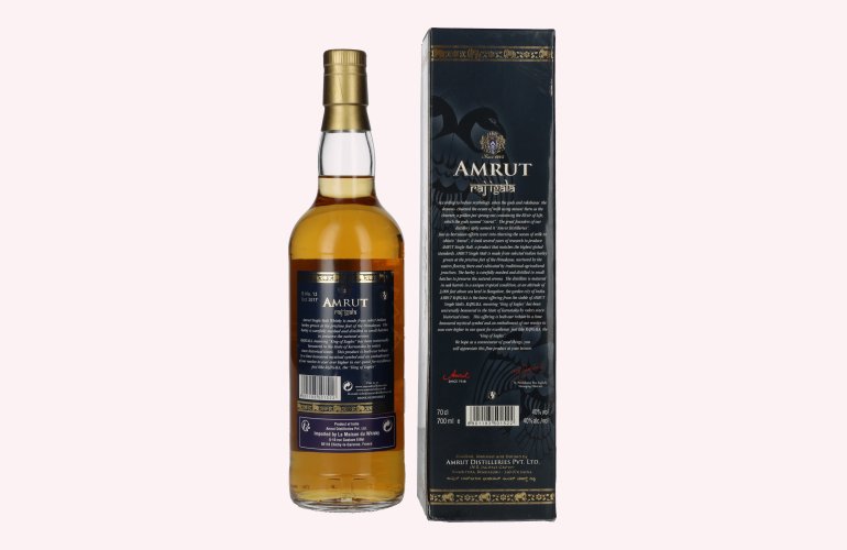 Amrut RAJ IGALA Indian Single Malt Whisky 40% Vol. 0,7l in Giftbox