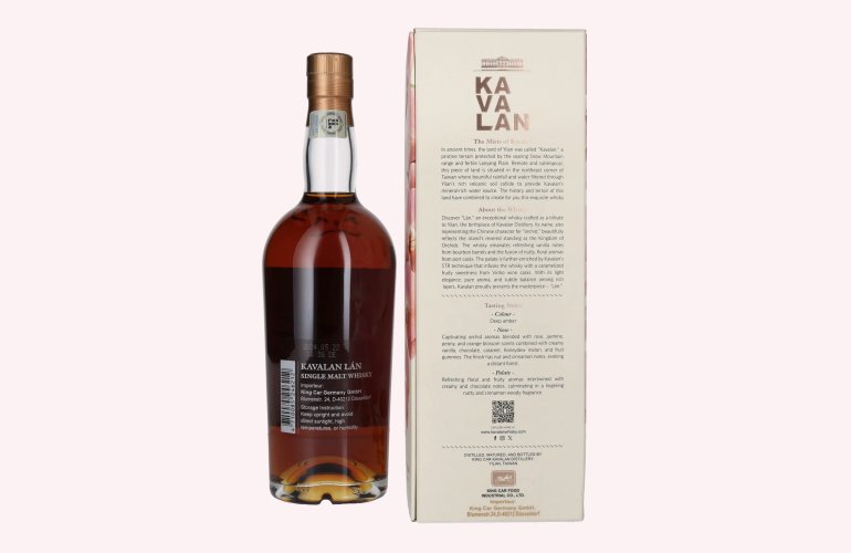 Kavalan LÁN Single Malt Whisky 43% Vol. 0,7l in Geschenkbox