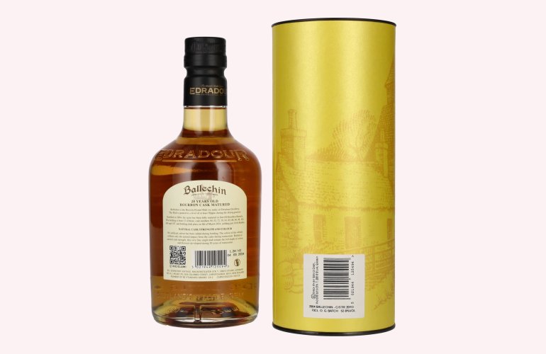 Edradour Ballechin 20 Years Old Bourbon Barrel Highland Single Malt Cask Strength 52,8% Vol. 0,7l en boîte cadeau