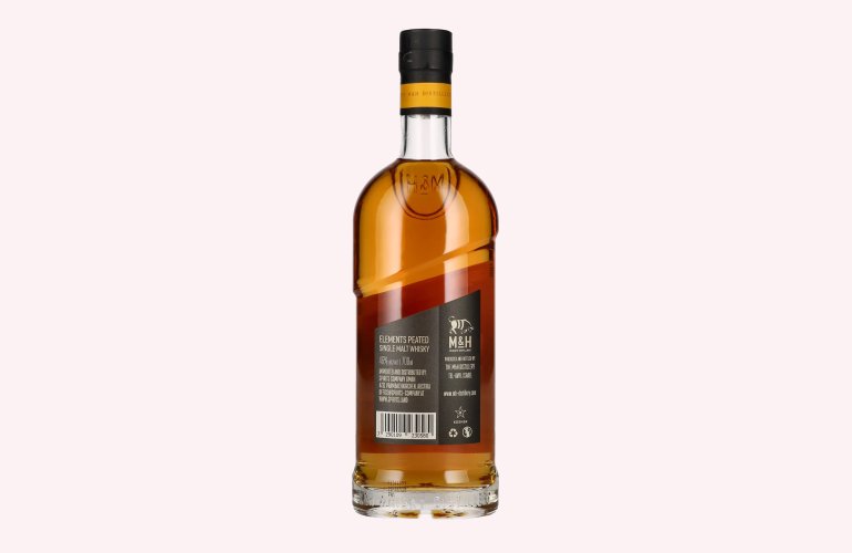 M&H ELEMENTS Peated Single Malt Whisky 46% Vol. 0,7l