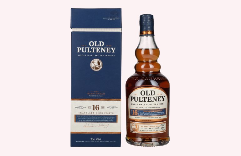 Old Pulteney 16 Years Old Single Malt TRAVELLER'S EXCLUSIVE 43% Vol. 0,7l in Giftbox