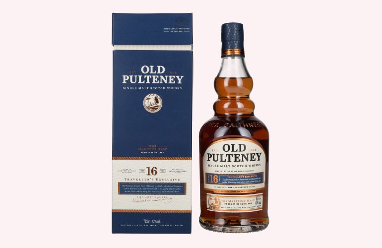 Old Pulteney 16 Years Old Single Malt TRAVELLER'S EXCLUSIVE 43% Vol. 0,7l in Geschenkbox