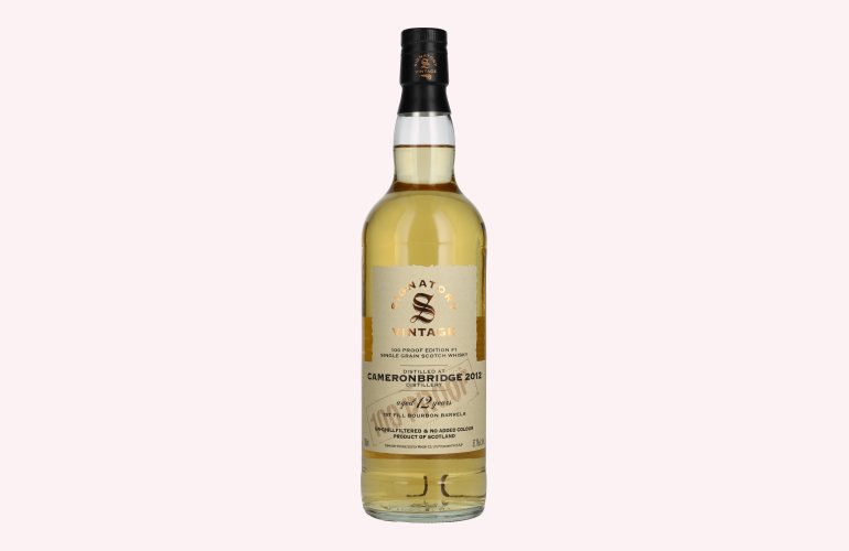 Signatory Vintage 100 Proof Edition CAMERONBRIDGE 12 Years Old Single Grain #1 2012 57,1% Vol. 0,7l