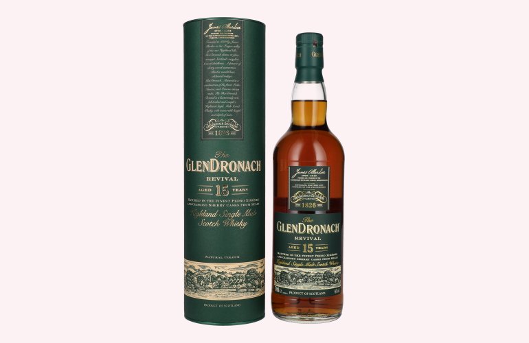 The GlenDronach 15 Years Old REVIVAL Highland Single Malt 46% Vol. 0,7l in Geschenkbox