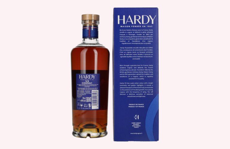 Hardy V.S Fine Cognac 40% Vol. 0,7l in geschenkverpakking