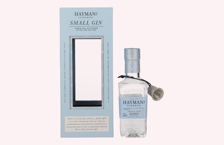 Hayman's of London SMALL GIN 43% Vol. 0,2l in Geschenkbox mit 5 ml Portionierer