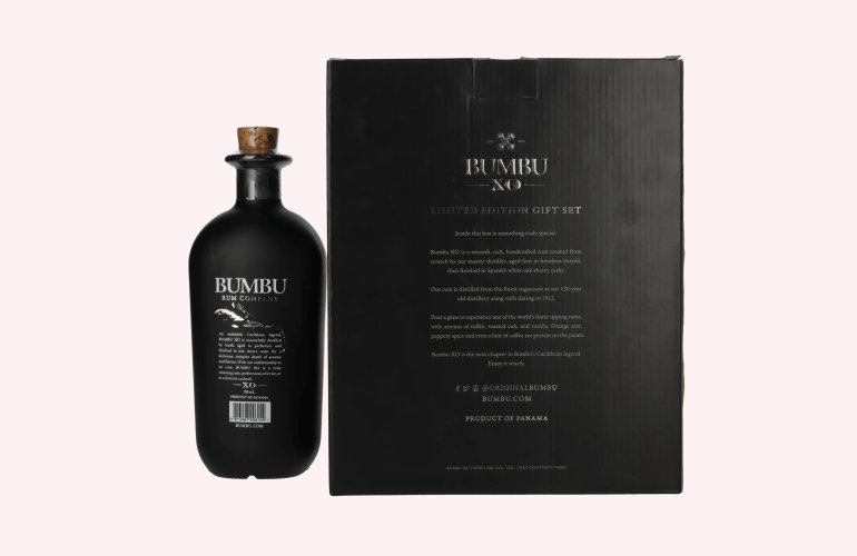 Bumbu XO Handcrafted Rum 40% Vol. 0,7l in geschenkverpakking met 2 Bril