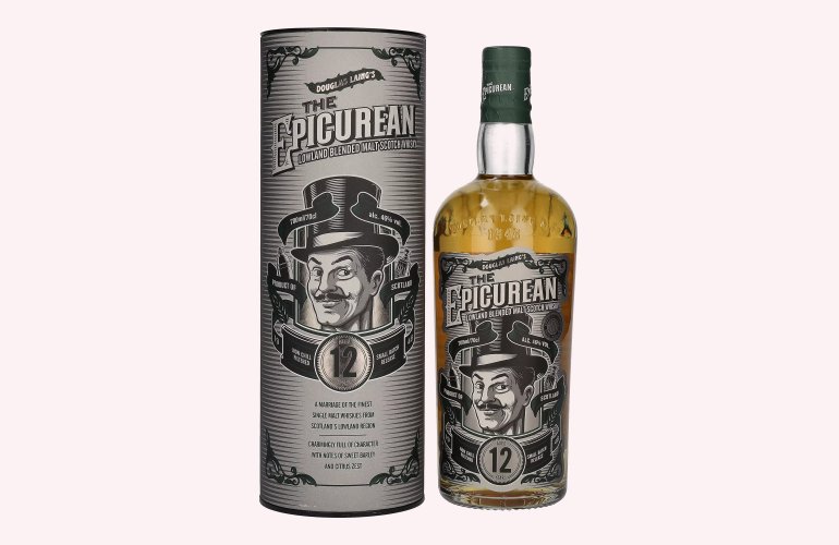 Douglas Laing THE EPICUREAN 12 Years Old Lowland Blended Malt 46% Vol. 0,7l in Giftbox