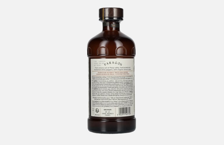 Monin Paragon WHITE PENJA PEPPER Single Botanic Cordial Pepper Collection 0,485l