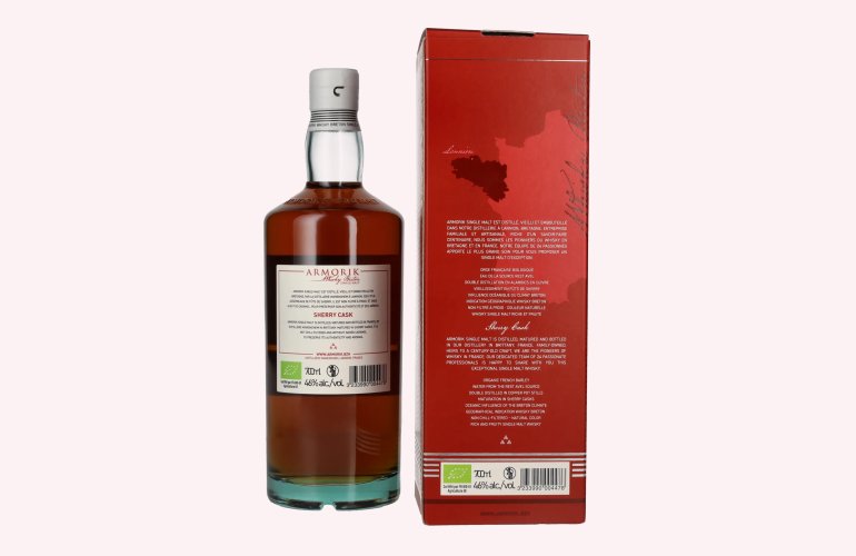 Armorik SHERRY CASK Whisky Breton Single Malt 46% Vol. 0,7l en boîte cadeau