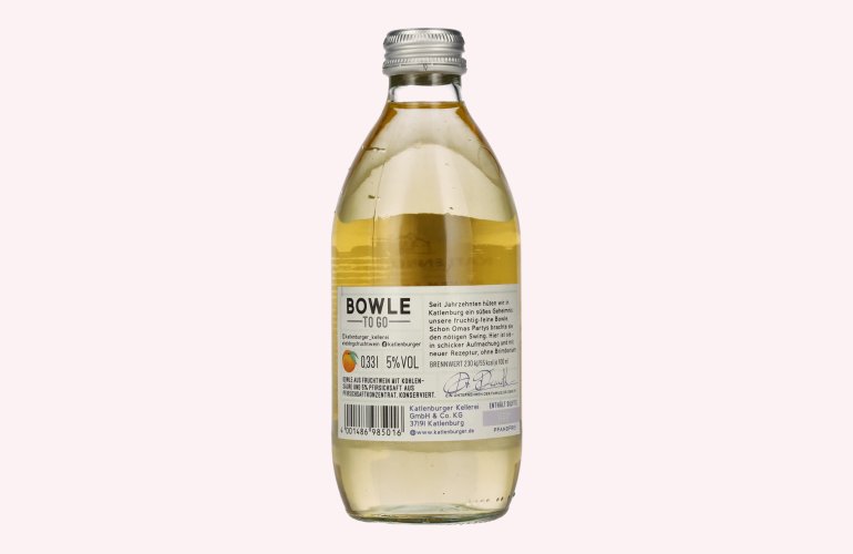 Katlenburger Bowle-To-Go Pfirsich 5% Vol. 0,33l