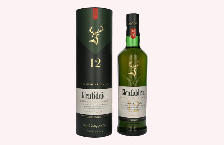 Glenfiddich 12 Years Old Single Malt Scotch Whisky 40% Vol. 0,7l in Geschenkbox