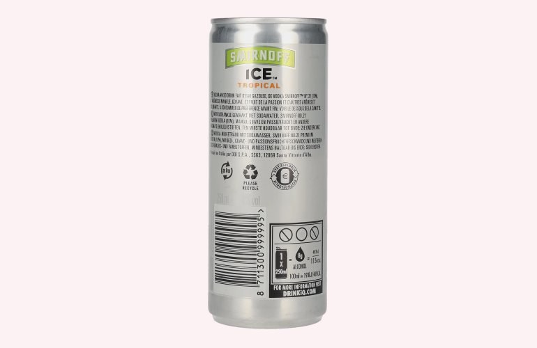 Smirnoff ICE TROPICAL 4% Vol. 0,25l Dose MHD 31/07/2025