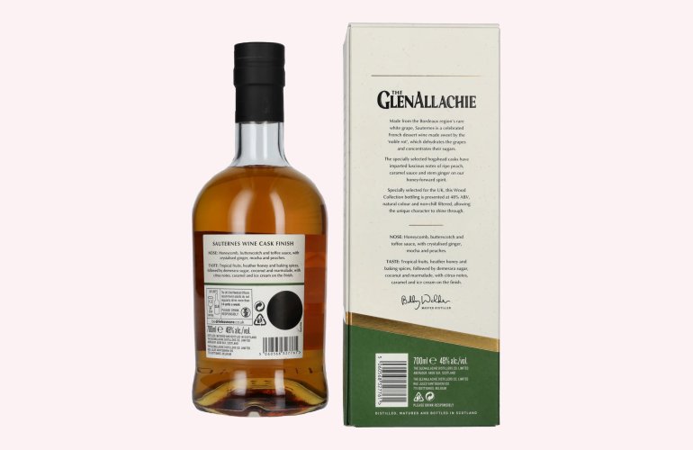 The GlenAllachie 12 Years Old SAUTERNES WINE FINISH Single Malt Scotch Whisky 48% Vol. 0,7l in Geschenkbox