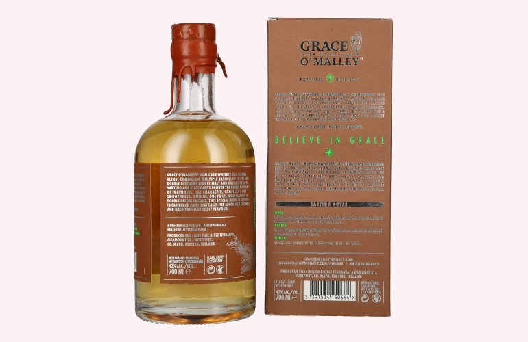 Grace O' Malley Irish Pirate Queen Whiskey Rum Cask 42% Vol. 0,7l in Giftbox
